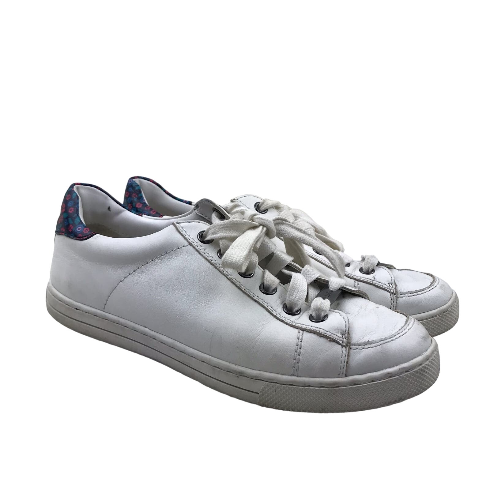 Coach Porter Women's Sneakers Lace Up Fg1259 White Leather Casual Logo Sz 6.5b
